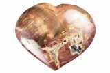 Polished Triassic Petrified Wood Heart - Madagascar #194914-1
